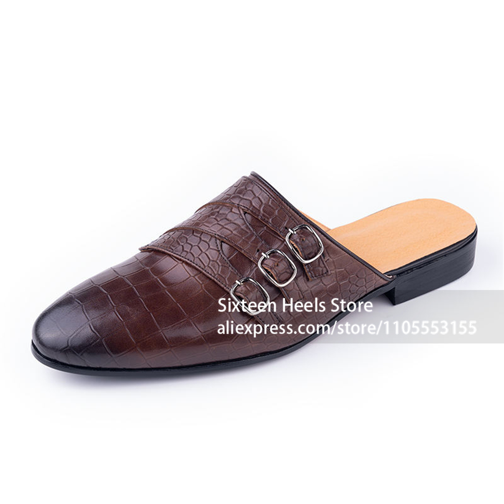 Monk Strap Shoe - Mules sin talón con correa Monk,