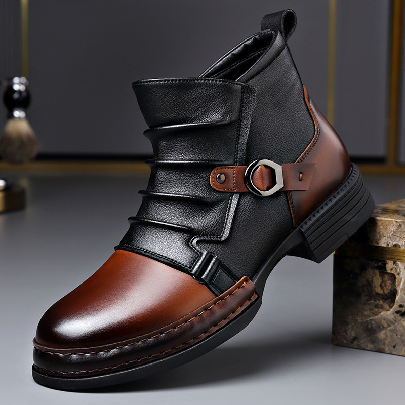 Botas de tobillo retro de otoñ - Men Shoes Boots reseña y precio