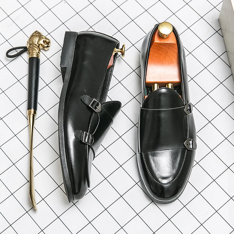 Zapatos de cuero Para Hombre,  - Monk Strap Shoe reseña y precio