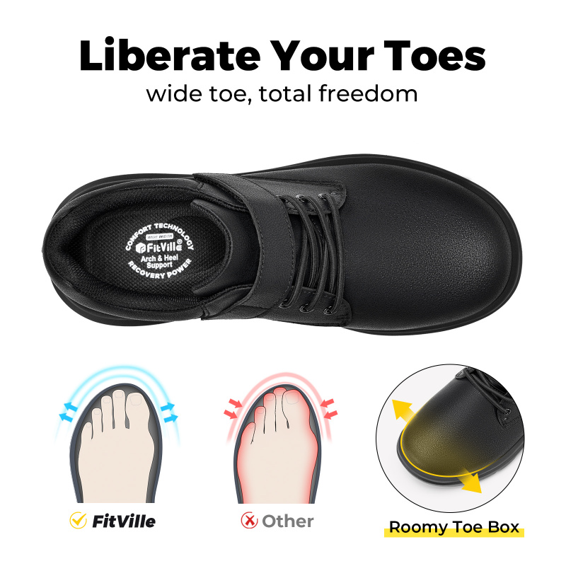 Zapatos FitVille para diabétic - Men'S Shoes V5 Rnr reseña y precio